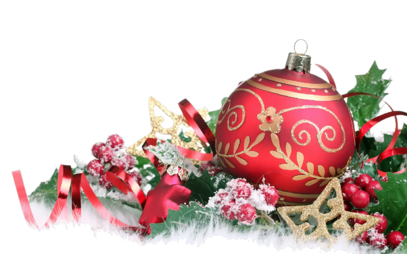 Red Christmas Ornament with Decorations