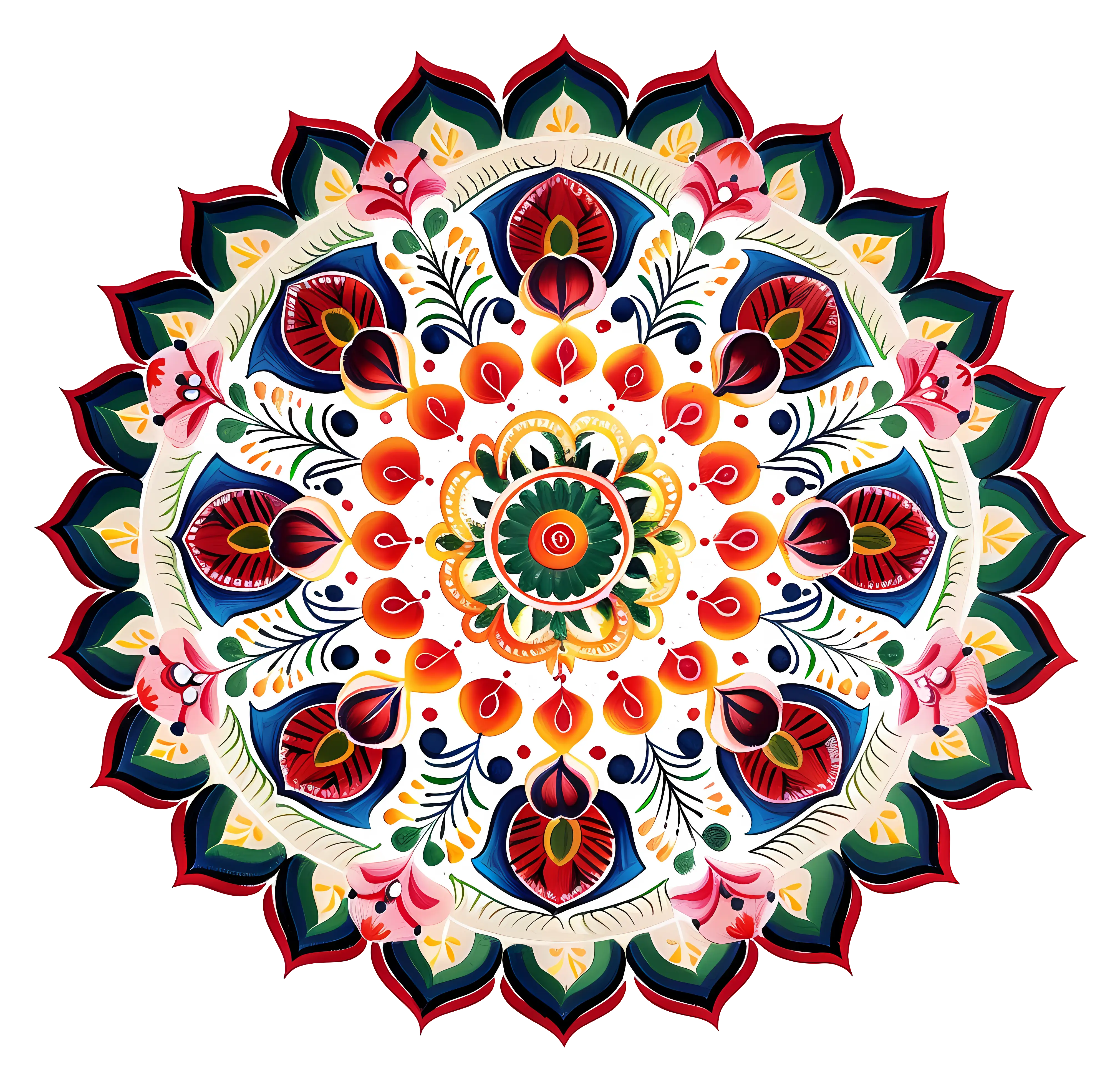 Colorful Mandala Design with Intricate Patterns