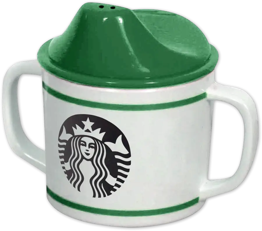 Green and White Sippy Cup for Kids