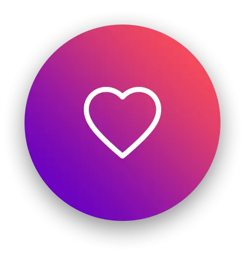 Heart Symbol Button in Gradient Style