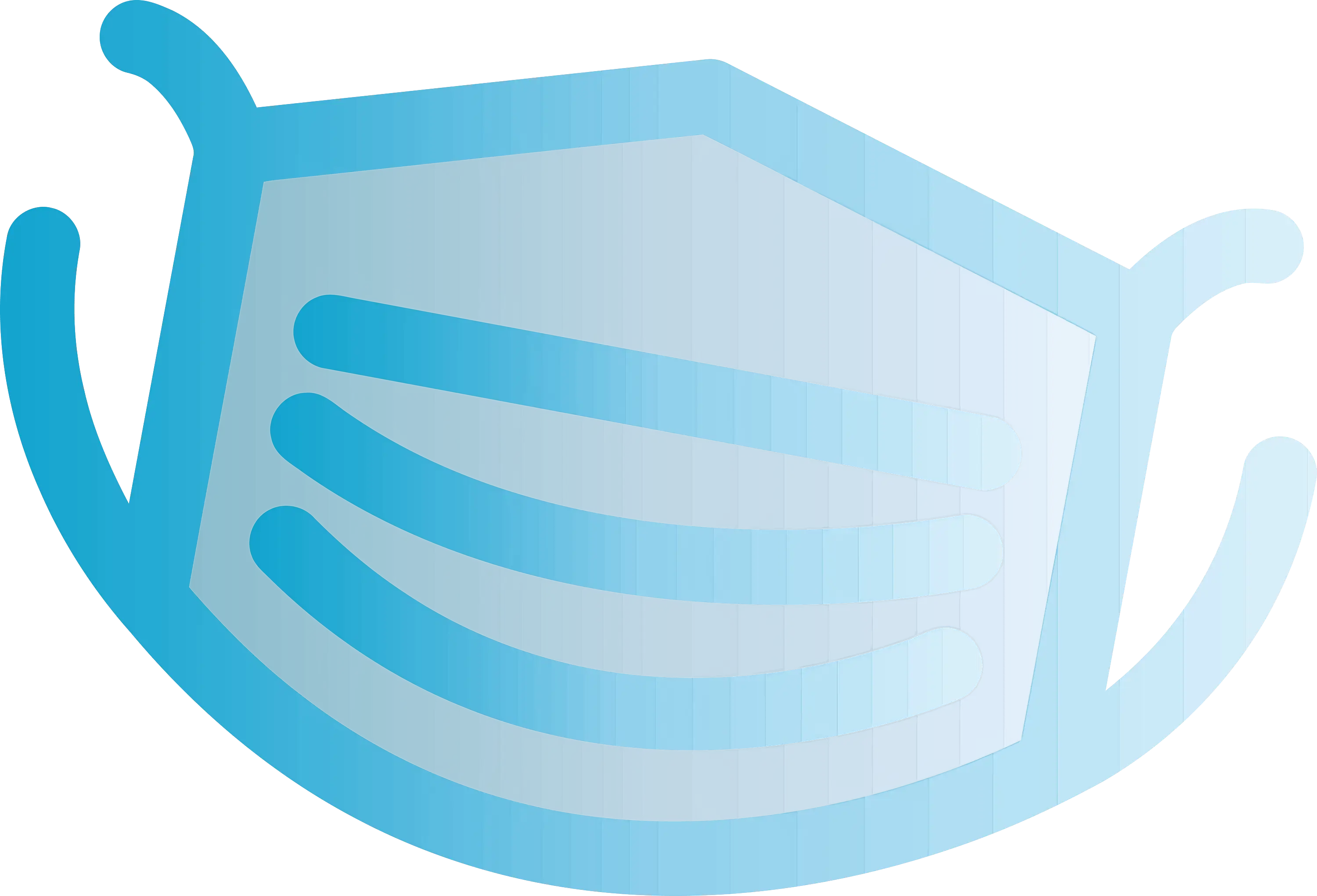 Blue Medical Face Mask Illustration