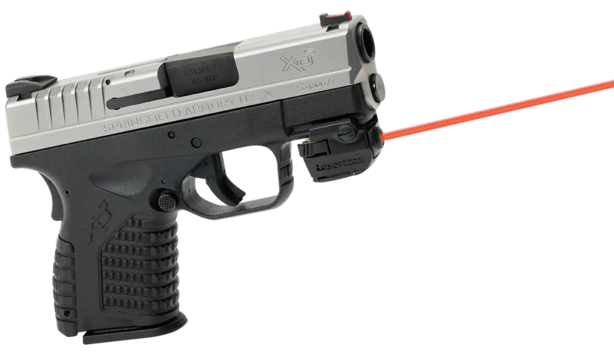 Pistol with Laser Sight Attachment