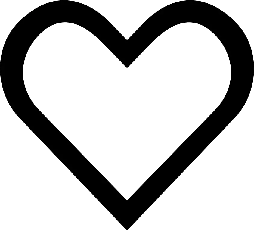 Black Outline Heart Symbol