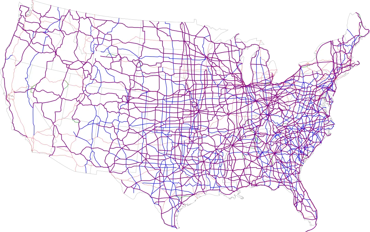 Highway Map of United States