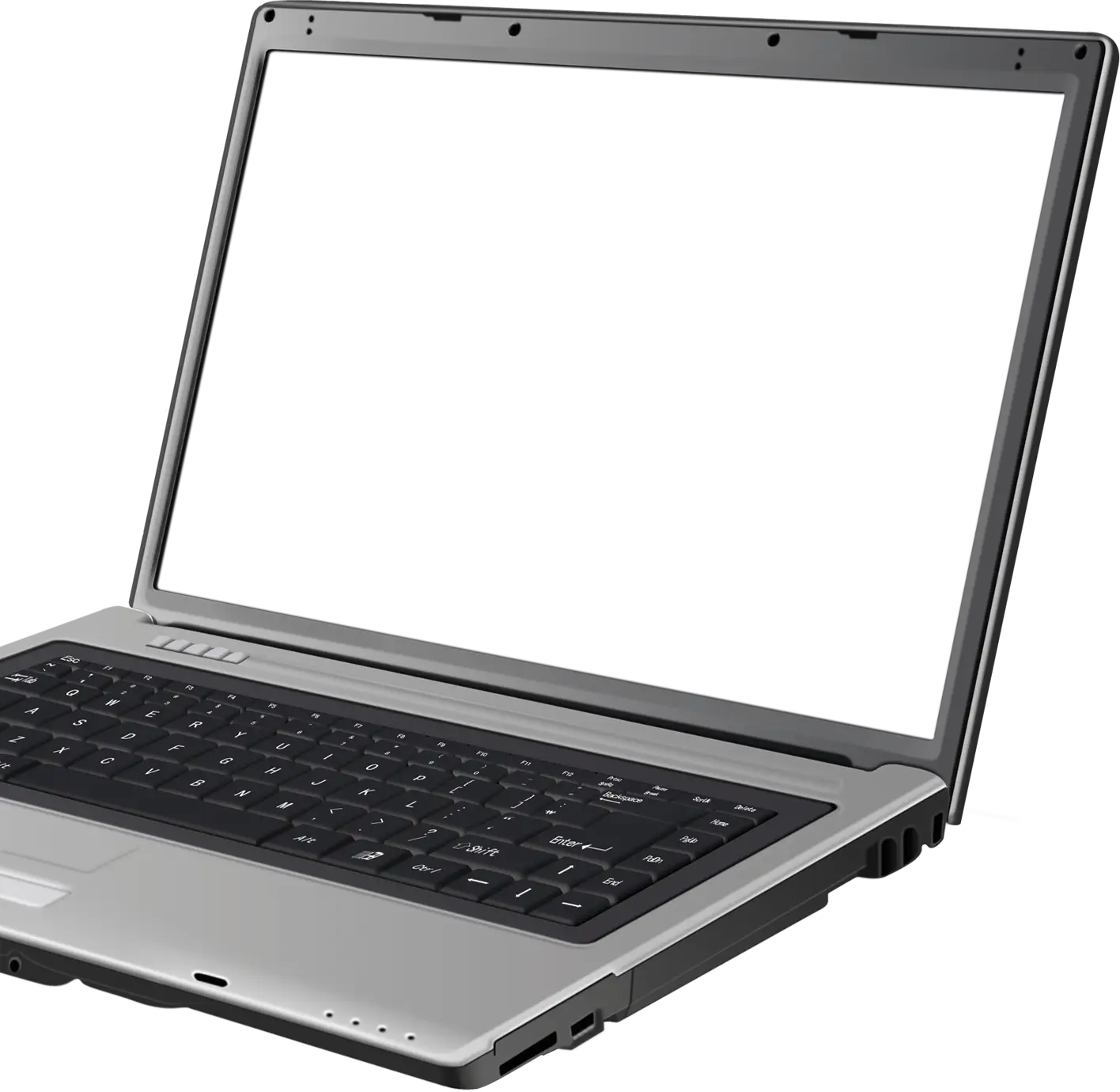 Sleek Black and Silver Laptop