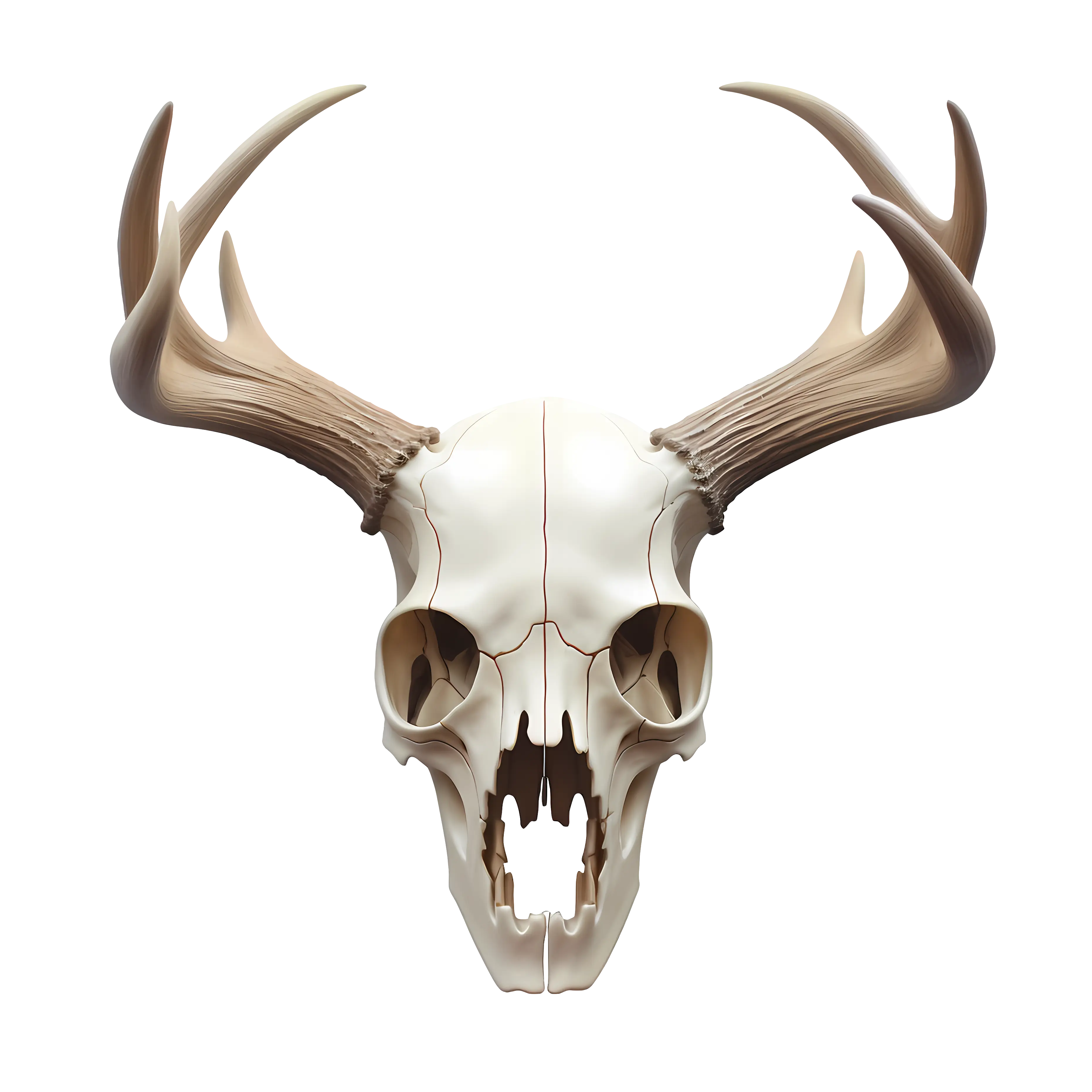 Rustic Deer Skull with Majestic Antlers