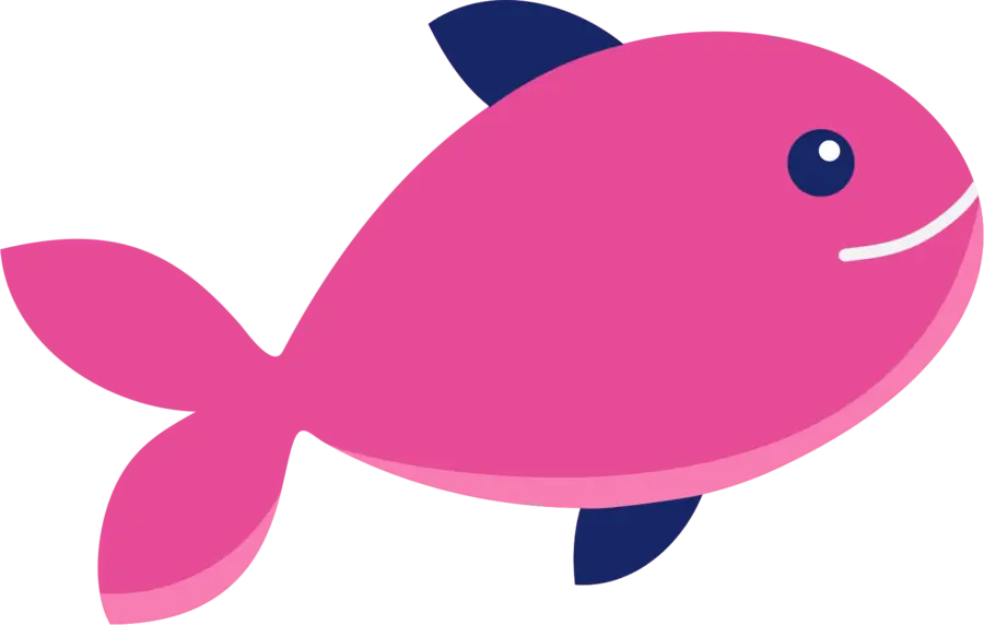 Pink Cartoon Fish Illustration