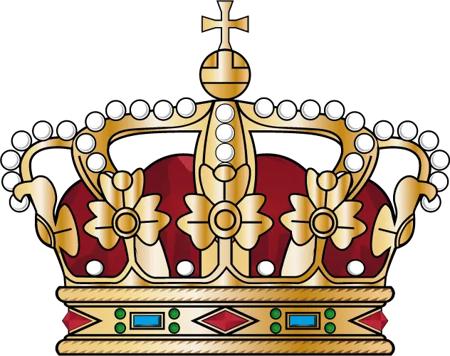 Gold and Red Ornamental Crown