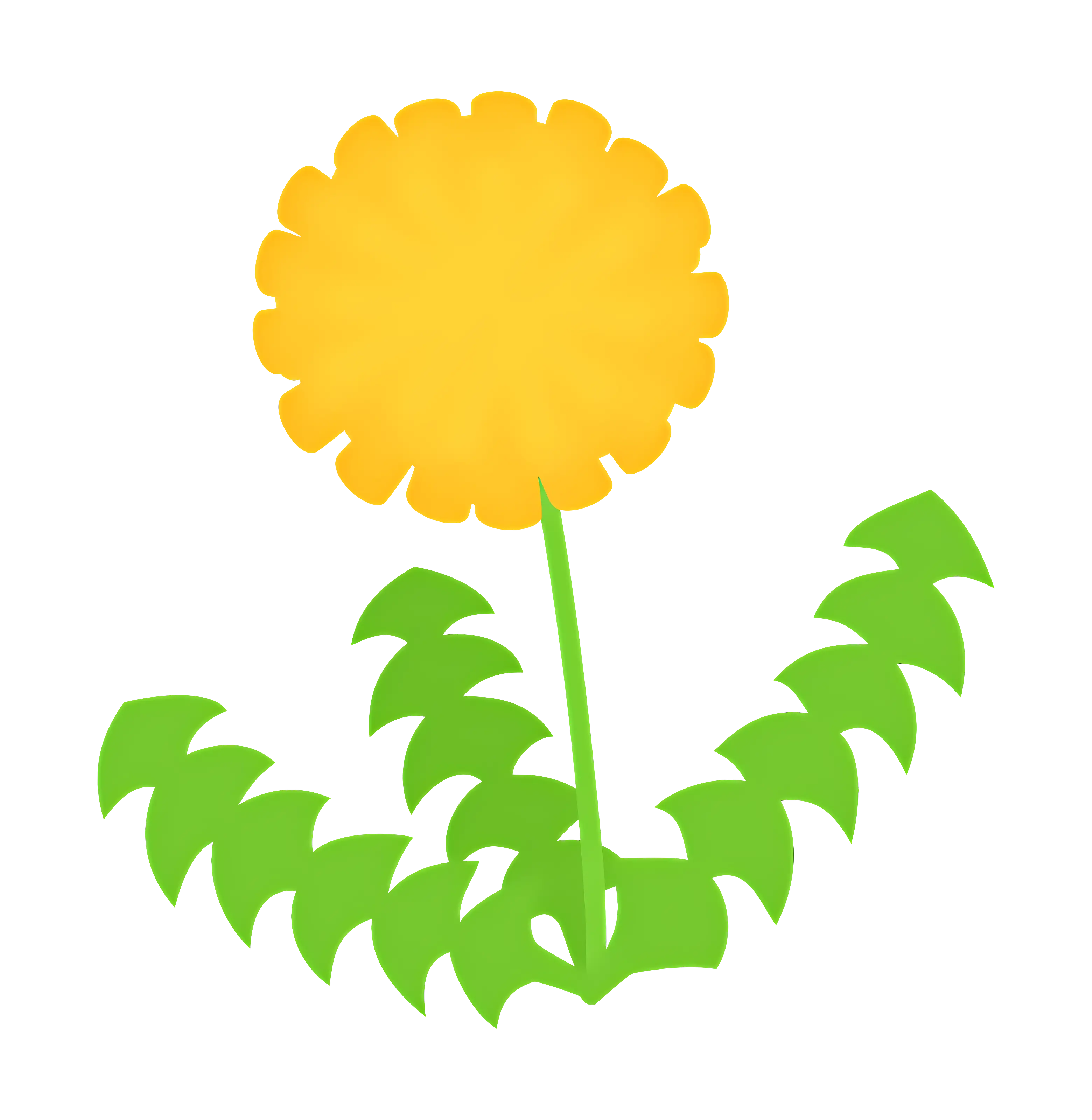 Bright Yellow Dandelion Flower