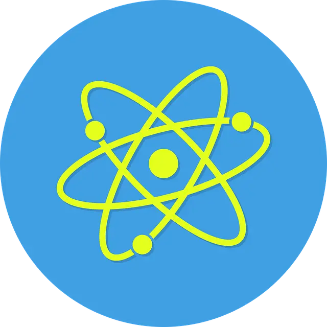 Atom Icon for Scientific and Educational Use