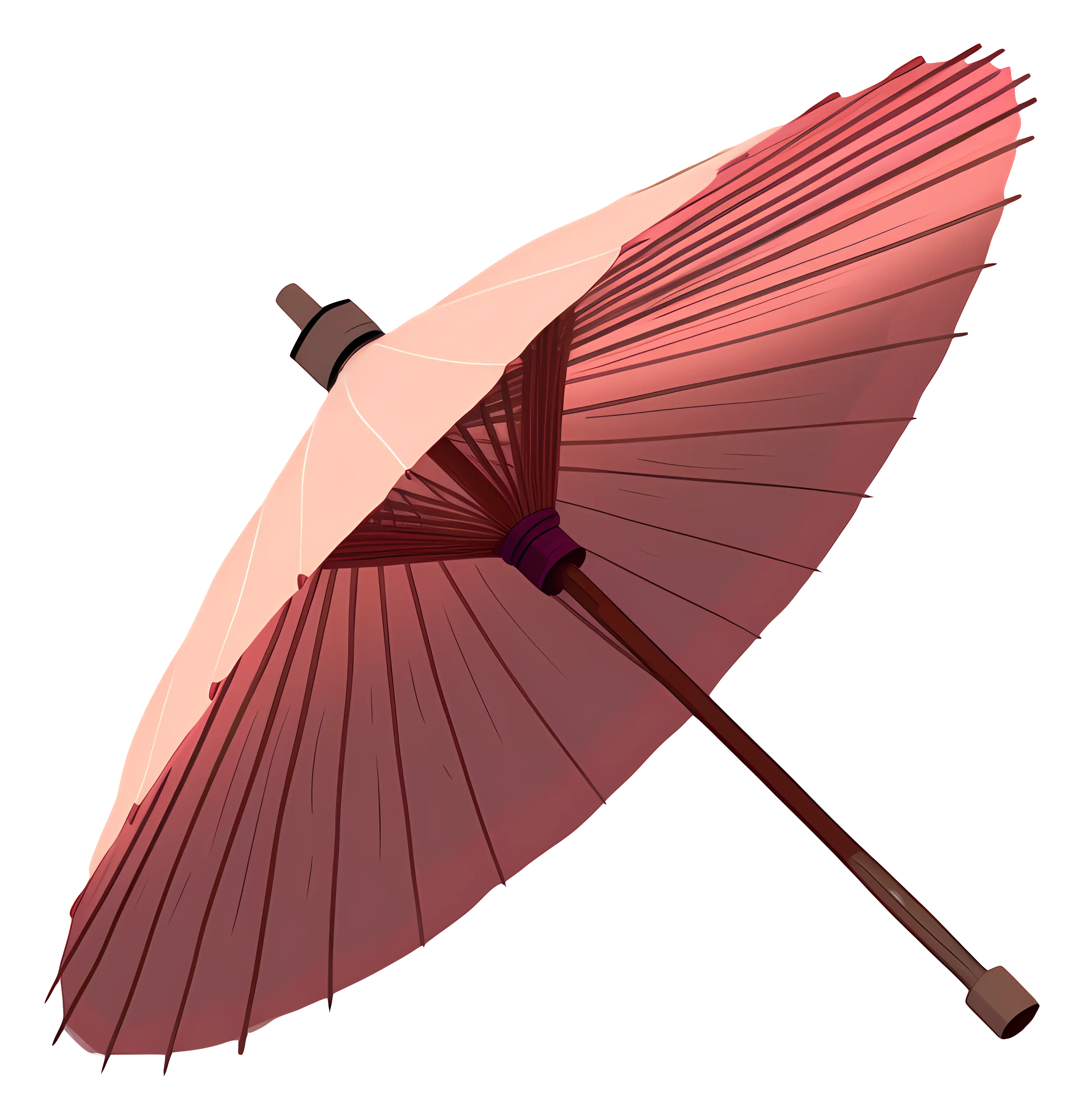 Pink Paper Decorative Umbrella