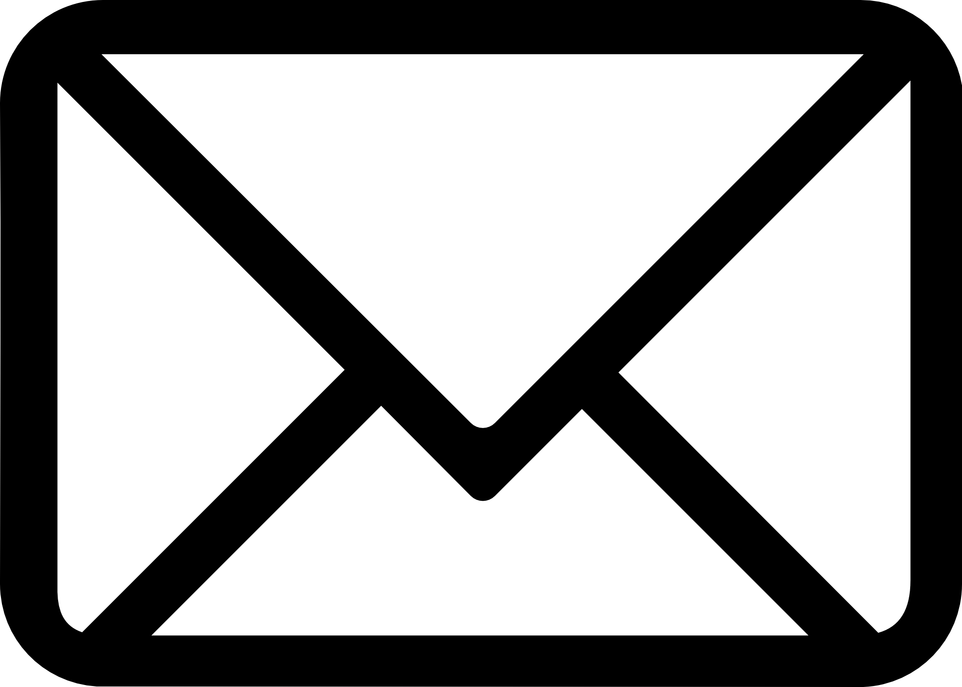 Simple Black Envelope Icon