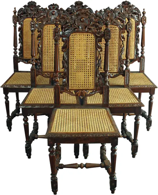 Set of Antique Wooden Chairs