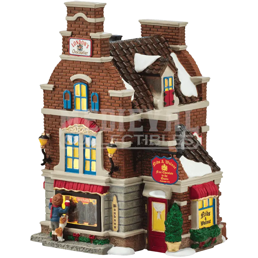 Miniature Holiday House with Festive Decorations
