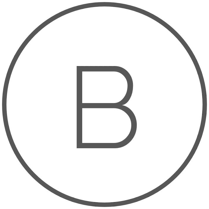Minimalist Design: Circle with Letter B