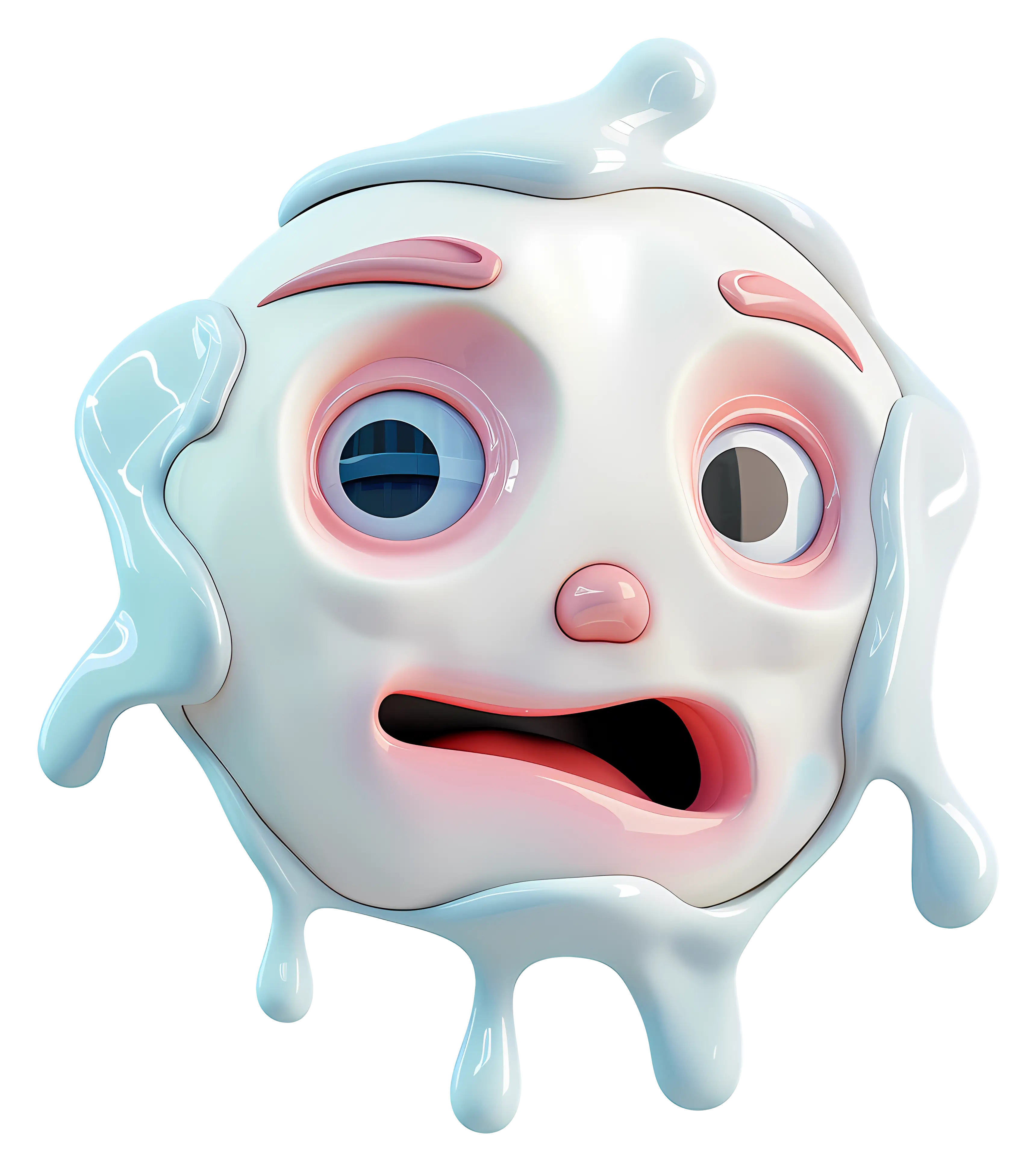 Surprised Melting Face Cartoon