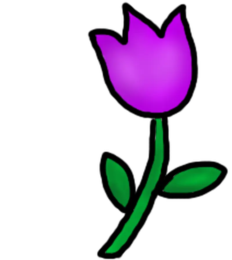 Purple Flower Doodle Illustration