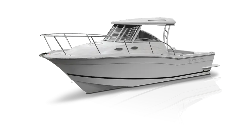 Modern Motorboat on White Background