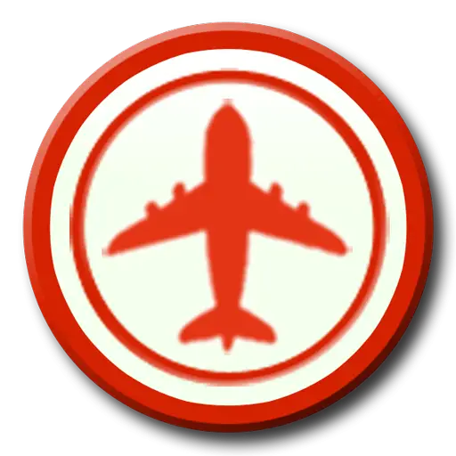 Red Airplane Icon