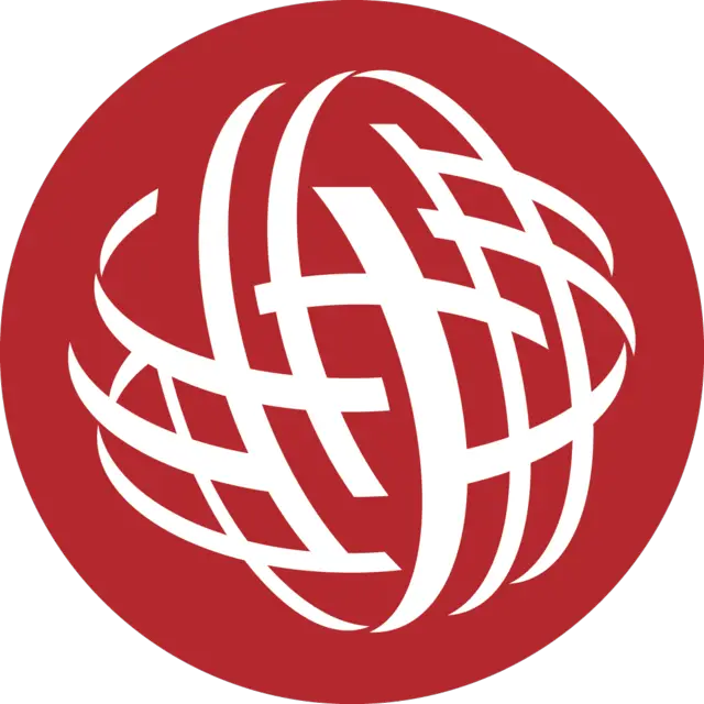 Red and White Globe Logo