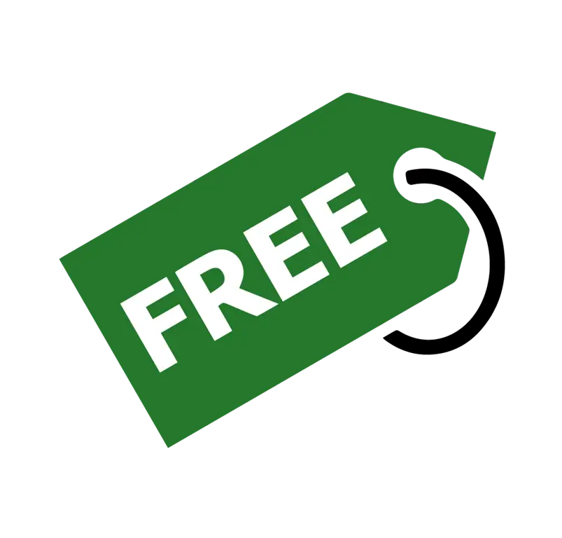 Green Free Tag Label
