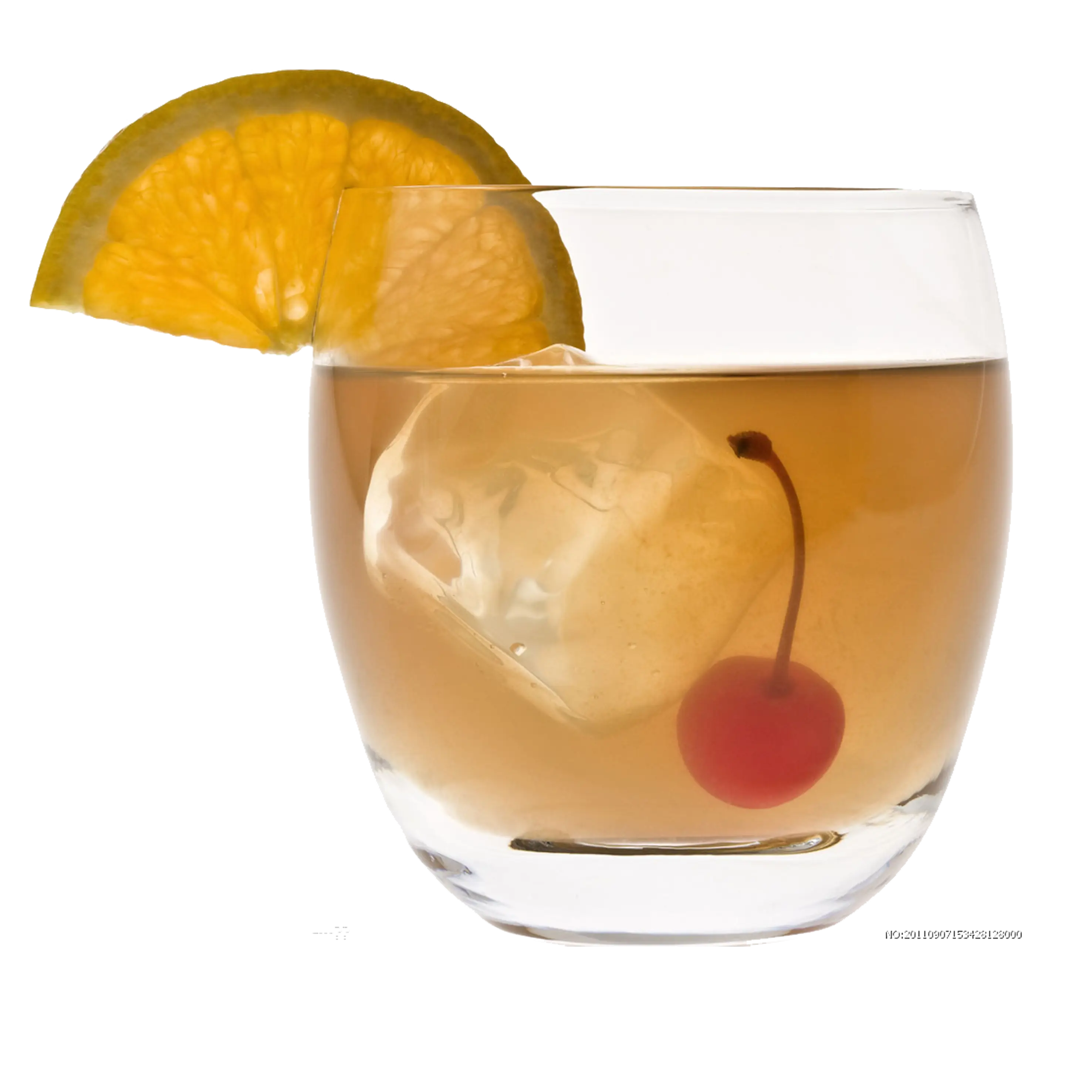 Cocktail with Cherry and Orange Slice