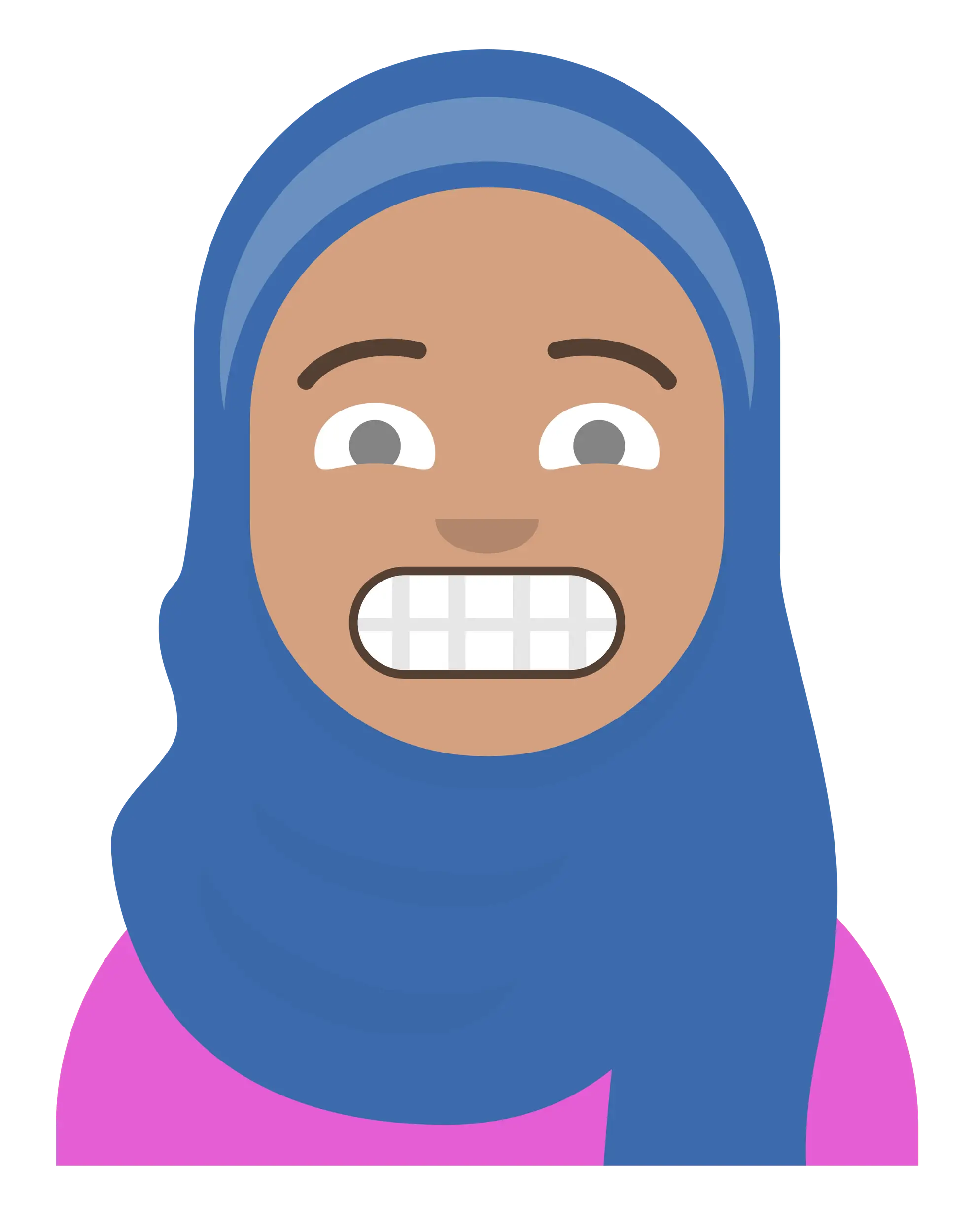 Emoji Wearing Blue Hijab