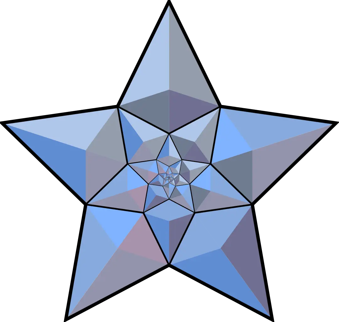 Geometric Blue Star Pattern