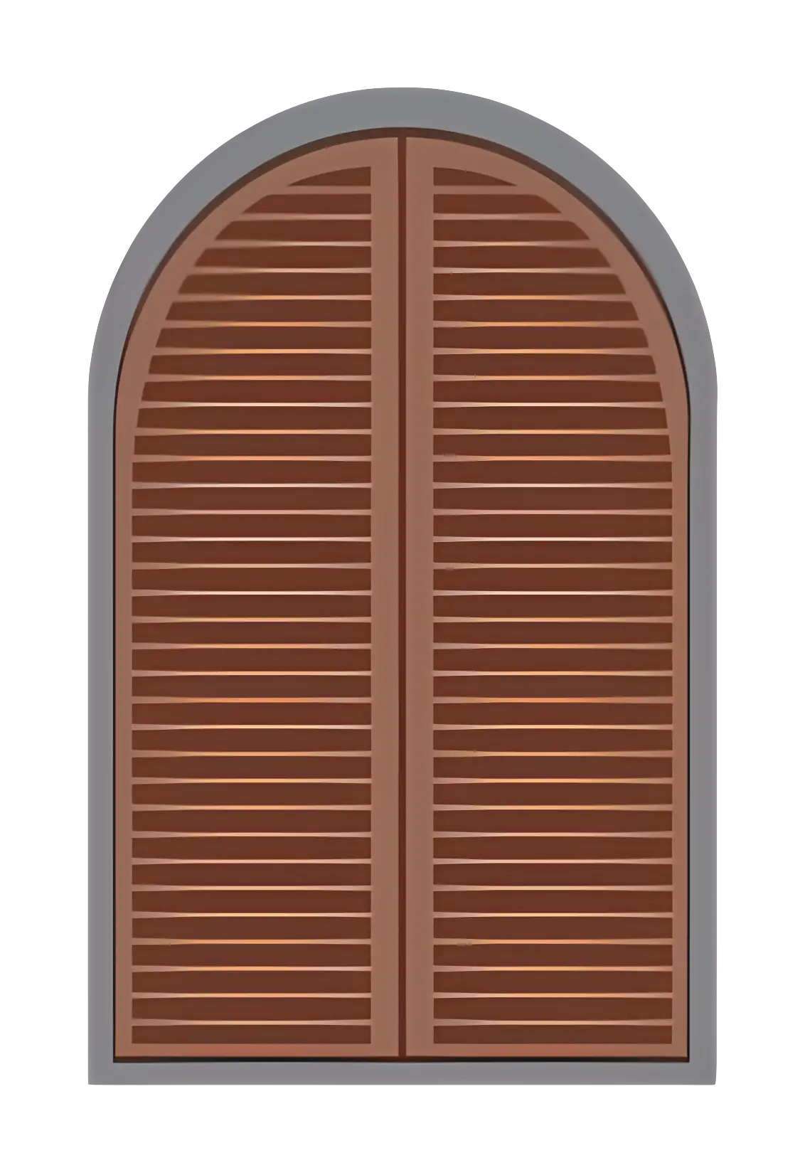 Closed Brown Wooden Shutters