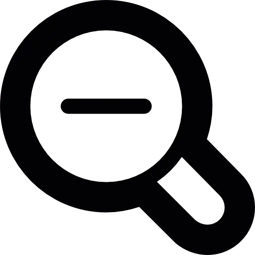 Zoom Out Icon with Lens