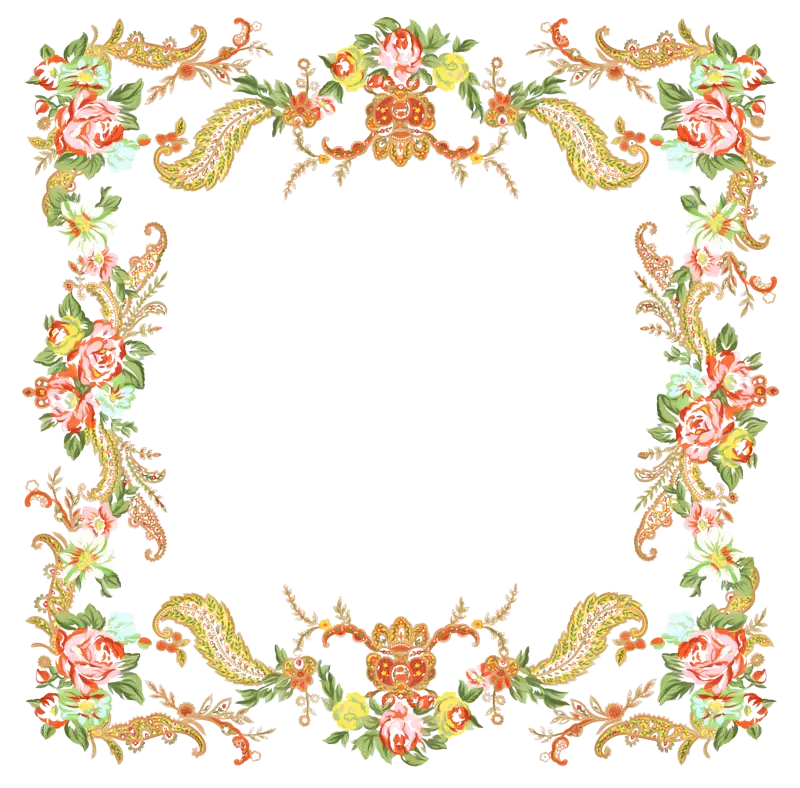 Beautiful Floral Decorative Frame