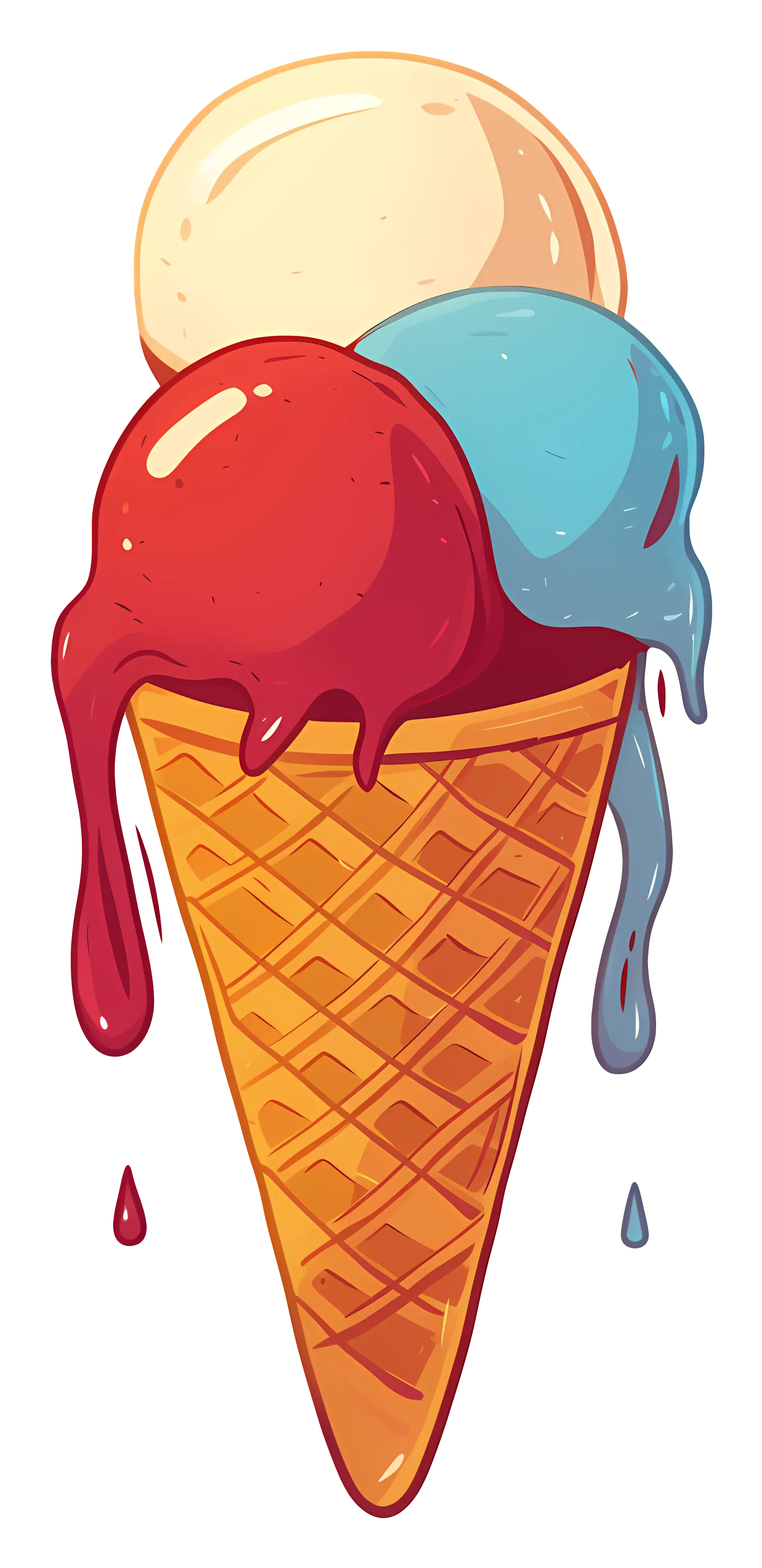 Colorful Ice Cream Cone