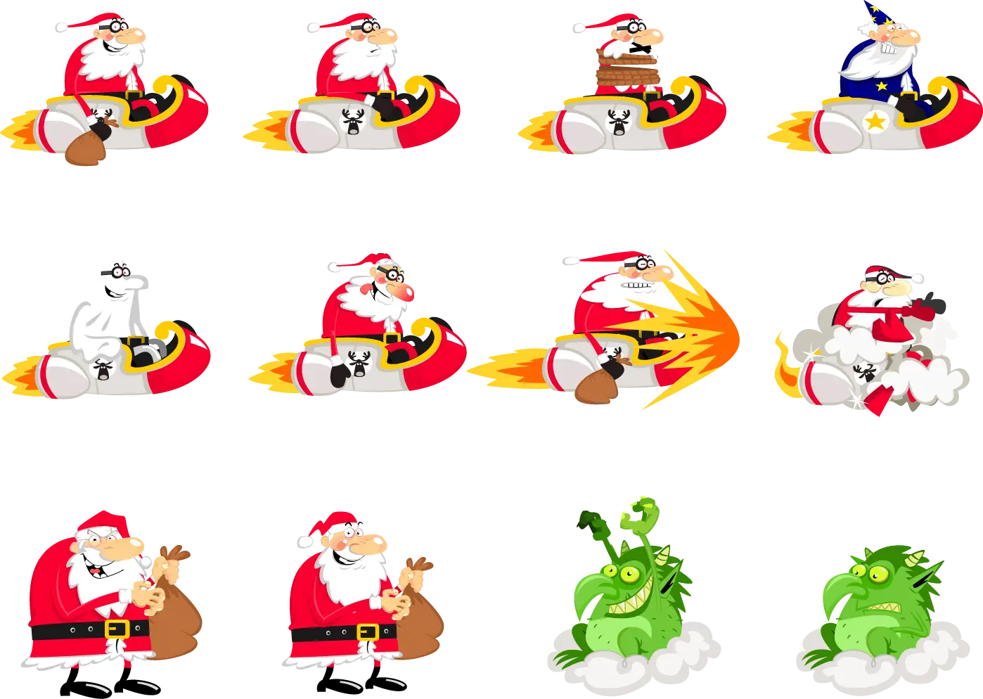 Santa Claus on Rocket