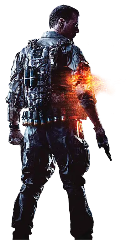 Futuristic Soldier Illustration with Glowing Weapon