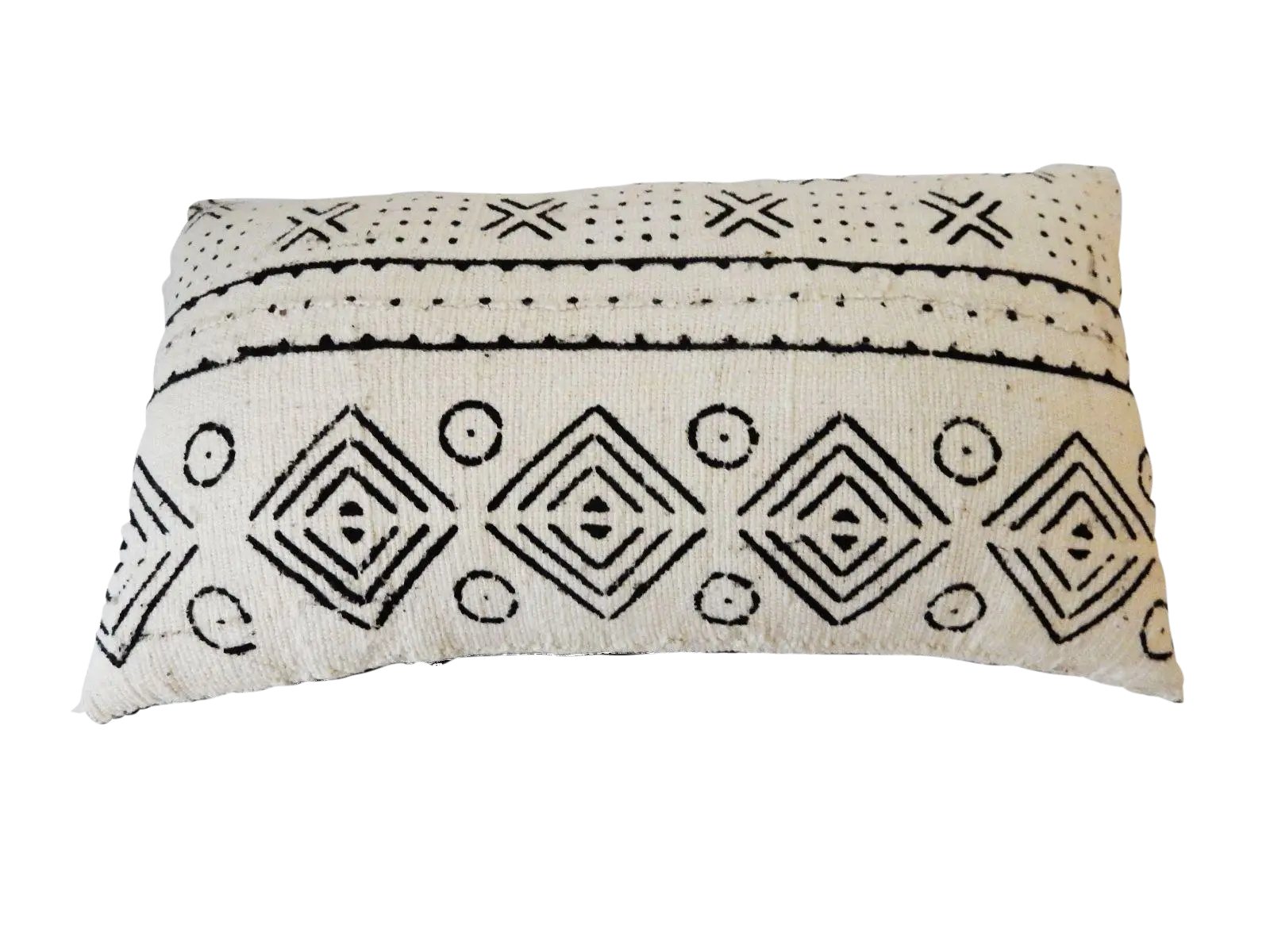 Patterned Pillow with Decorative Black and White Design