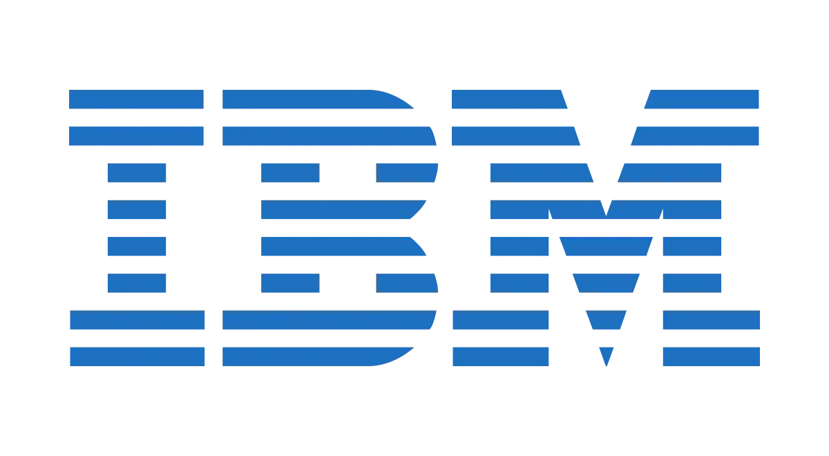 IBM Logo with Blue Stripes