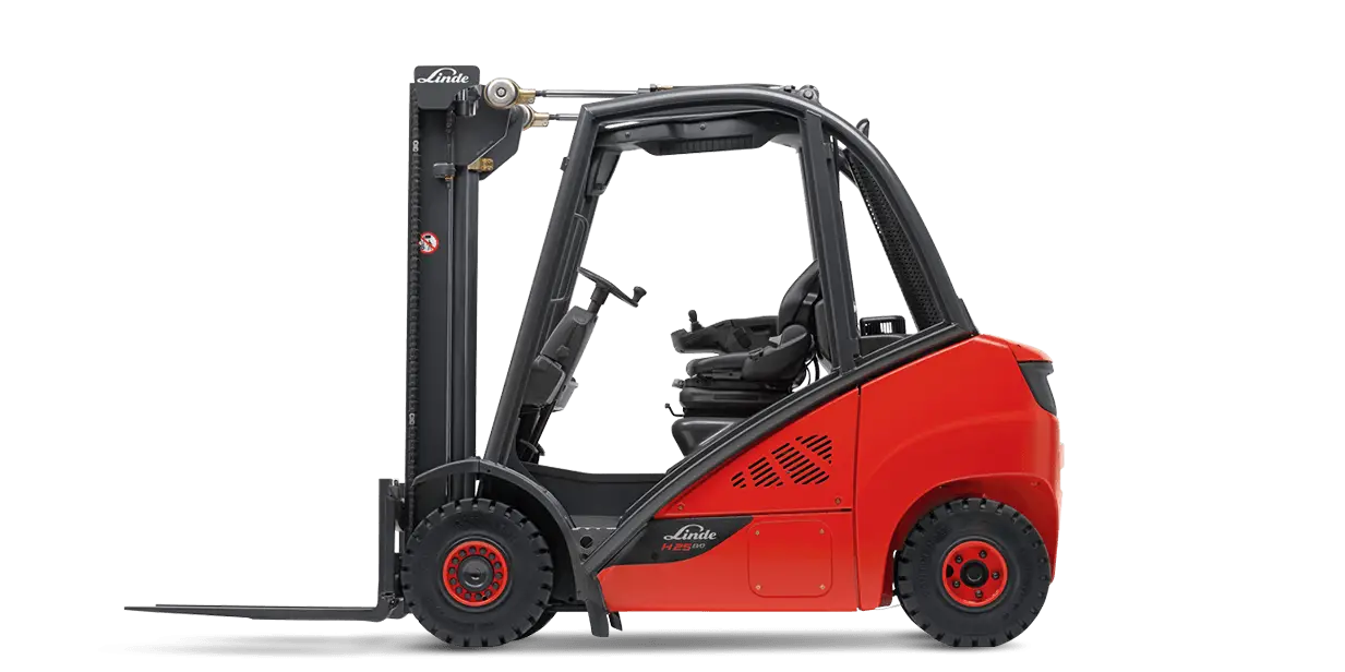Red Forklift Vehicle for Warehouse Operations