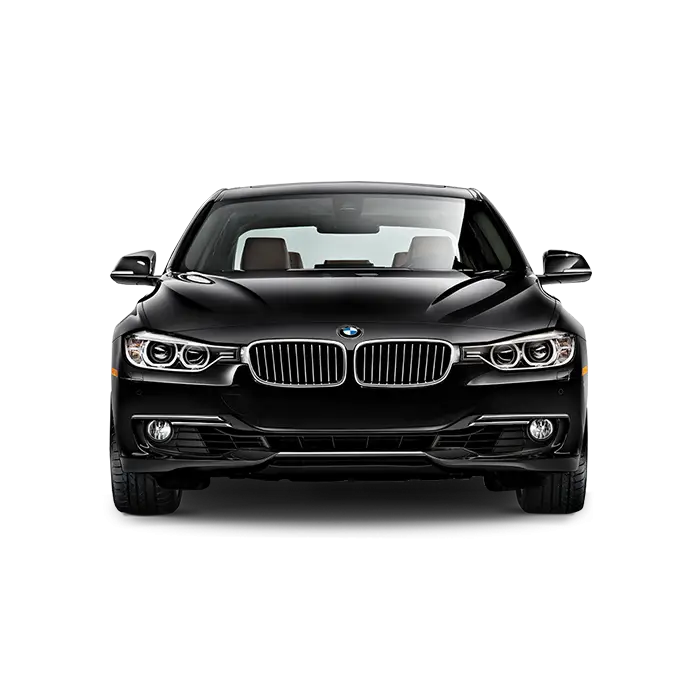 Black Luxury Sedan Car Front Design