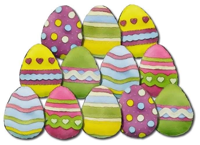 Colorful and Patterned Easter Eggs Decoration