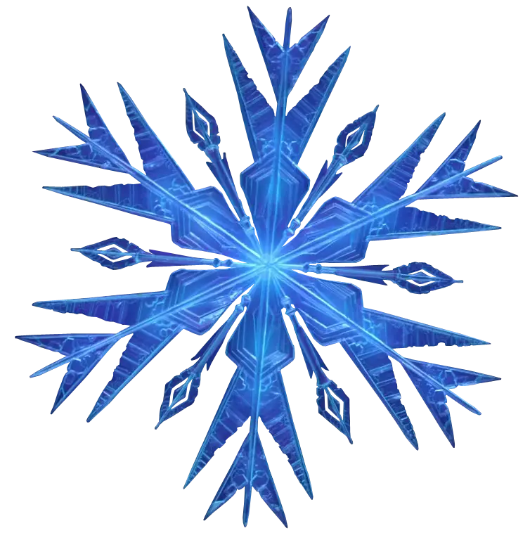 Intricate Blue Snowflake