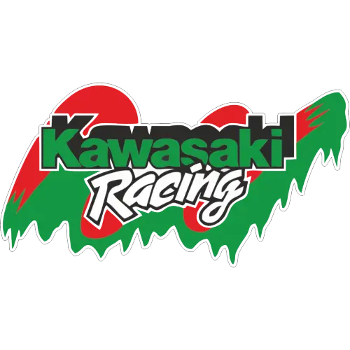 Kawasaki Racing Logo with Dynamic Green Design