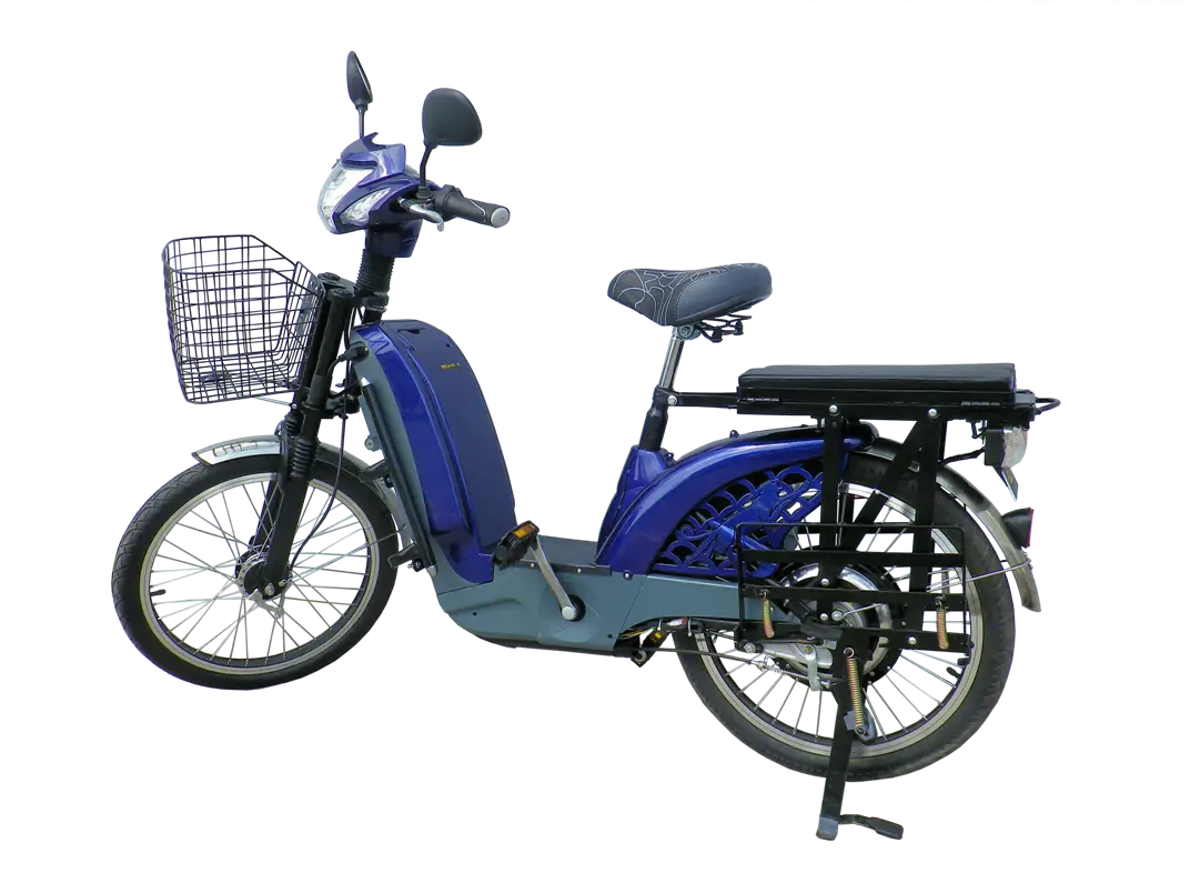Blue Electric Bike for City Commute