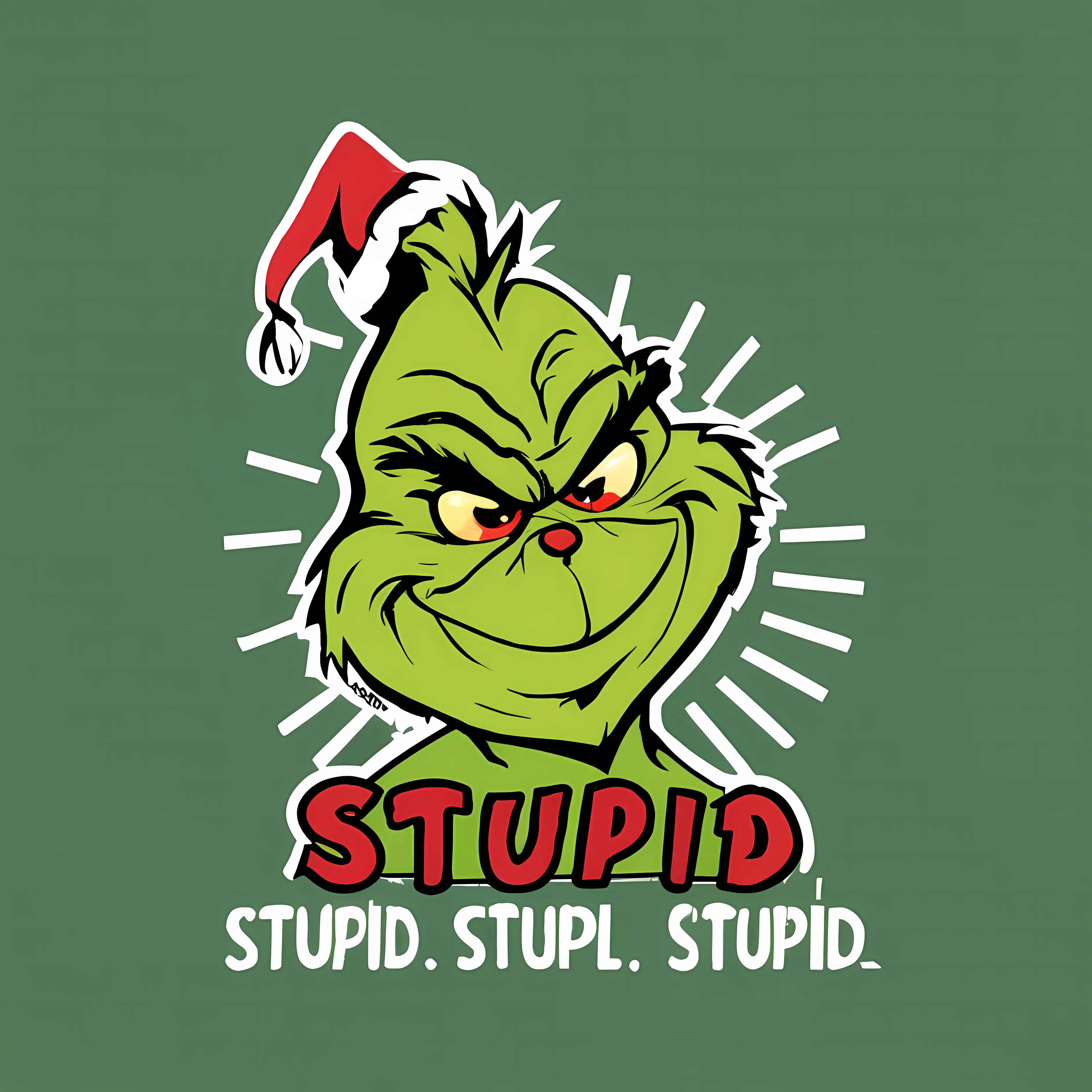 Grinch with &#039;Stupid&#039; Message
