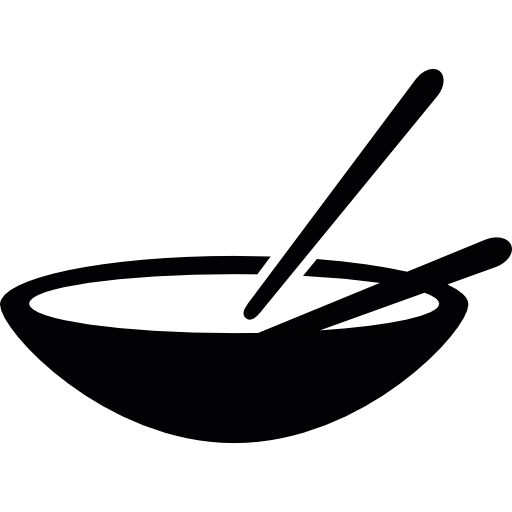 Bowl with Chopsticks Silhouette