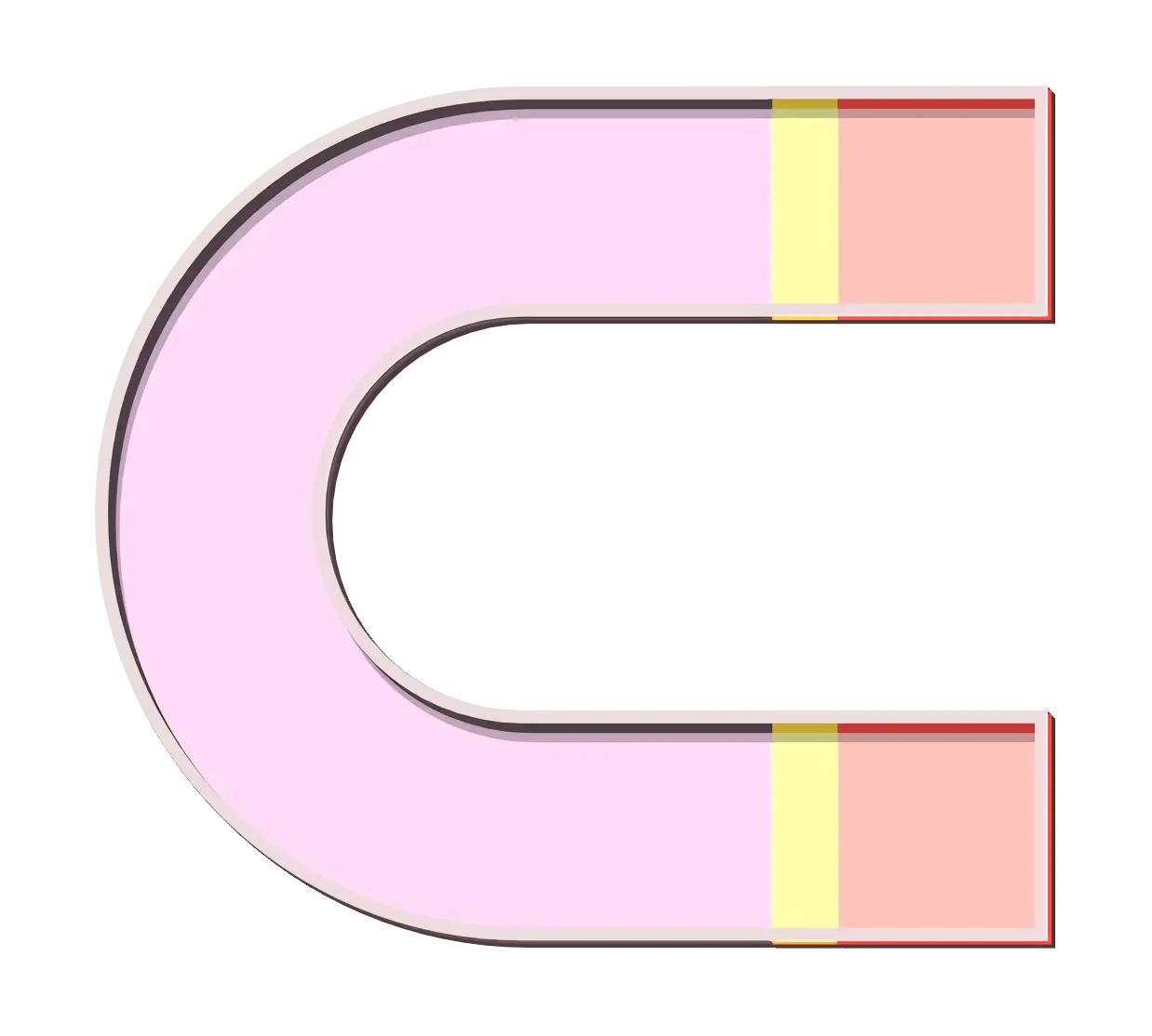 Pink U-shaped Magnet
