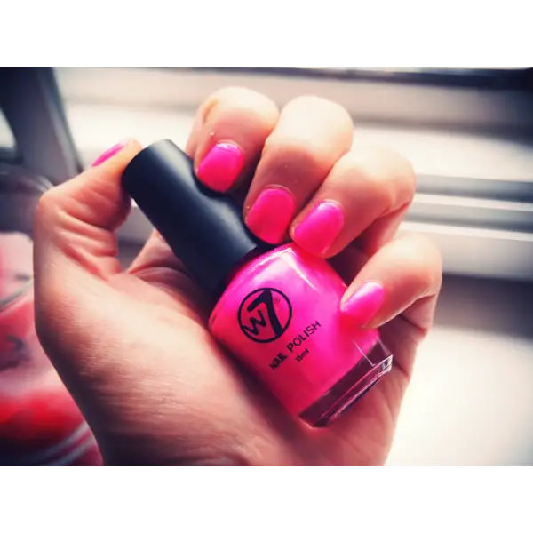 Pink Nail Polish on Hand