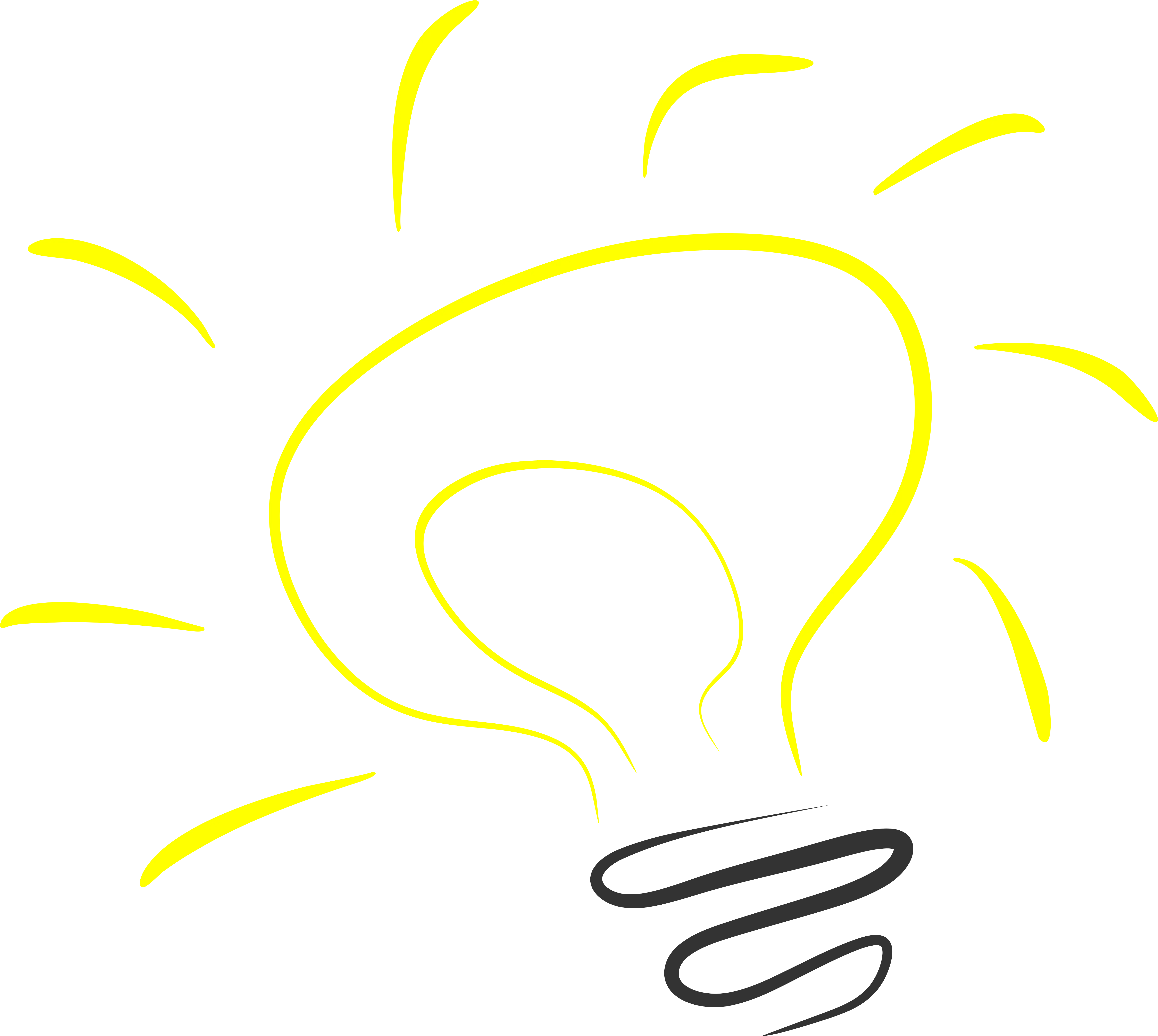 Yellow Light Bulb Sketch Illustration