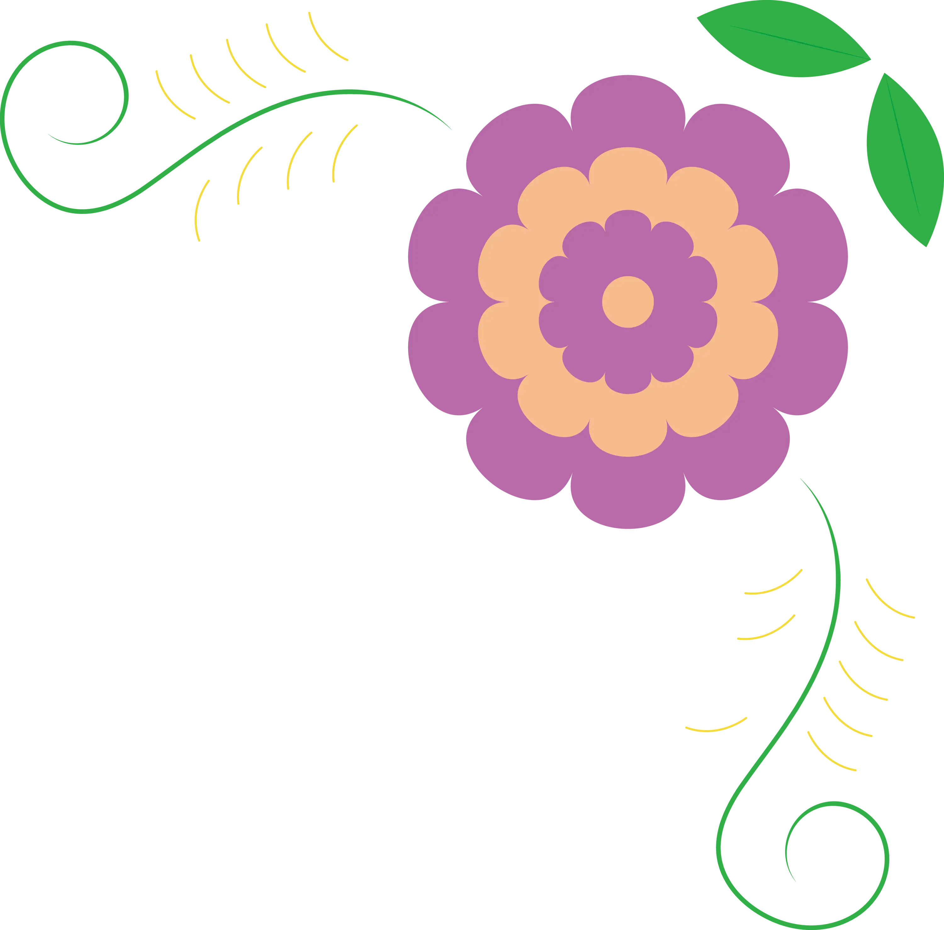 Decorative Purple Flower Design