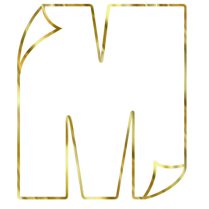 Shiny Golden M Letter