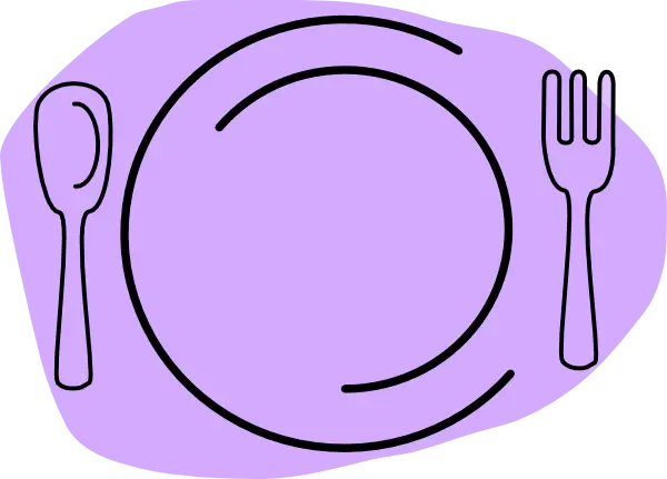 Plate with Fork and Spoon